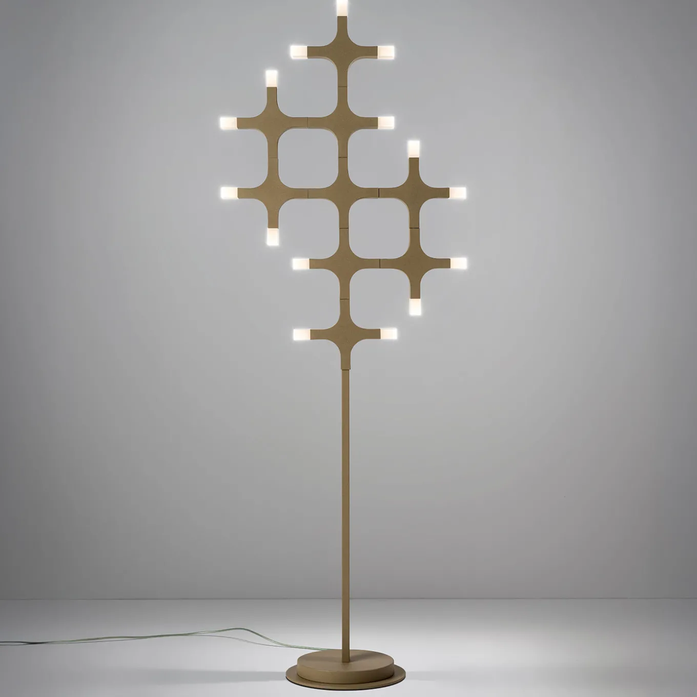 Lampada da terra Galaxy in metallo Beige