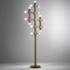 Lampada da terra Galaxy in metallo Beige