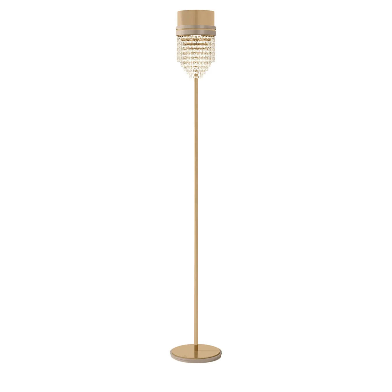 Lampada da Terra Hanami in oro satinato