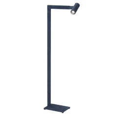 Lampada da terra in pelle blu Mahari