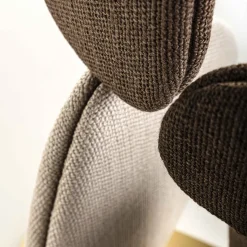 Lampada da terra in tessuto marrone grande Zen