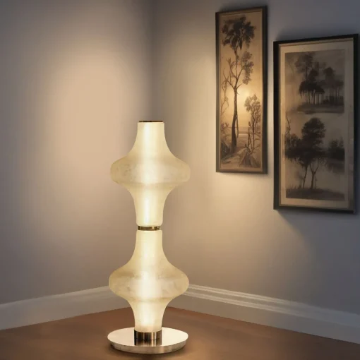 Lampada da terra in vetro a 2 luci Baker Street Muse