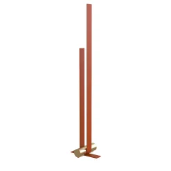 Lampada da terra Nastro rossa e oro