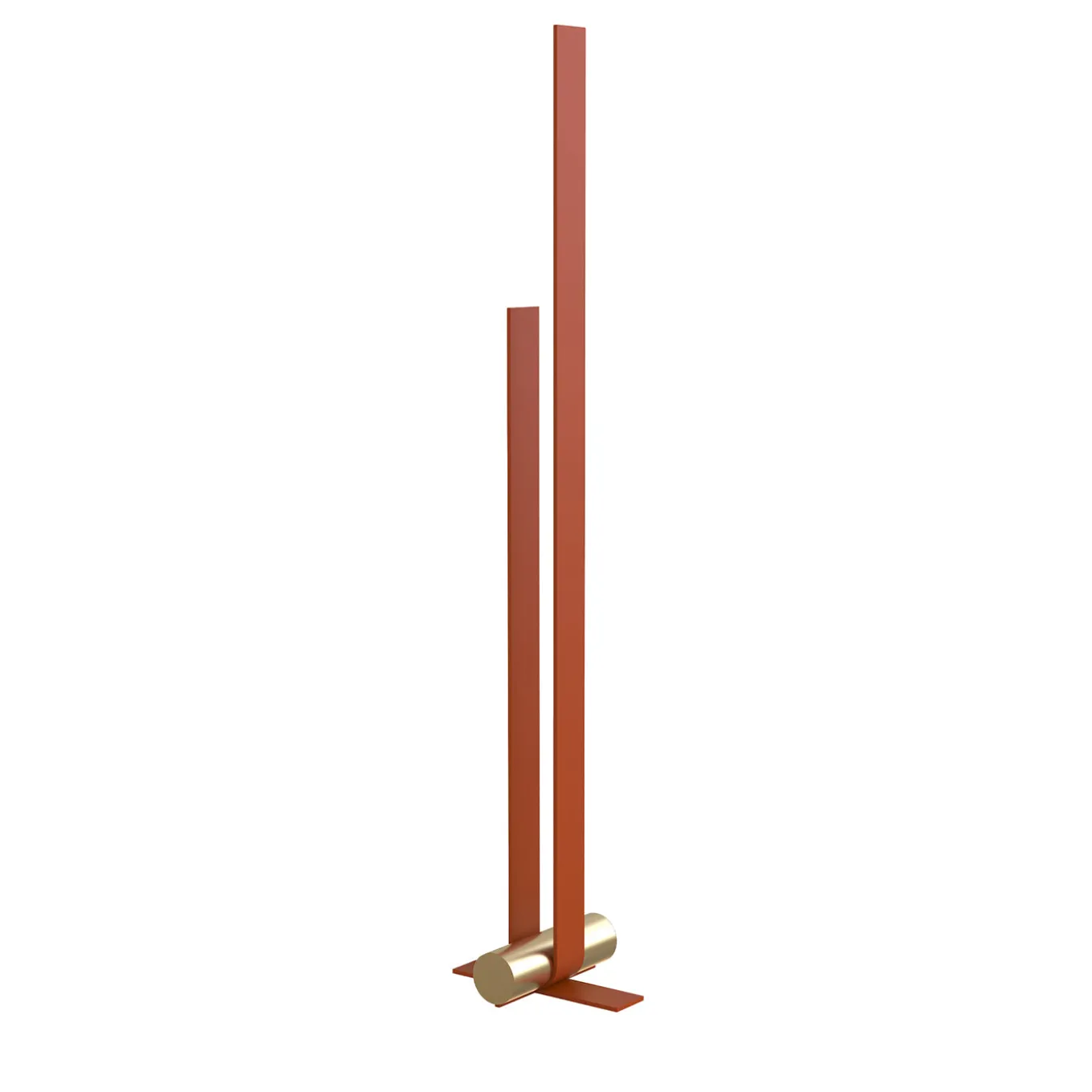 Lampada da terra Nastro rossa e oro