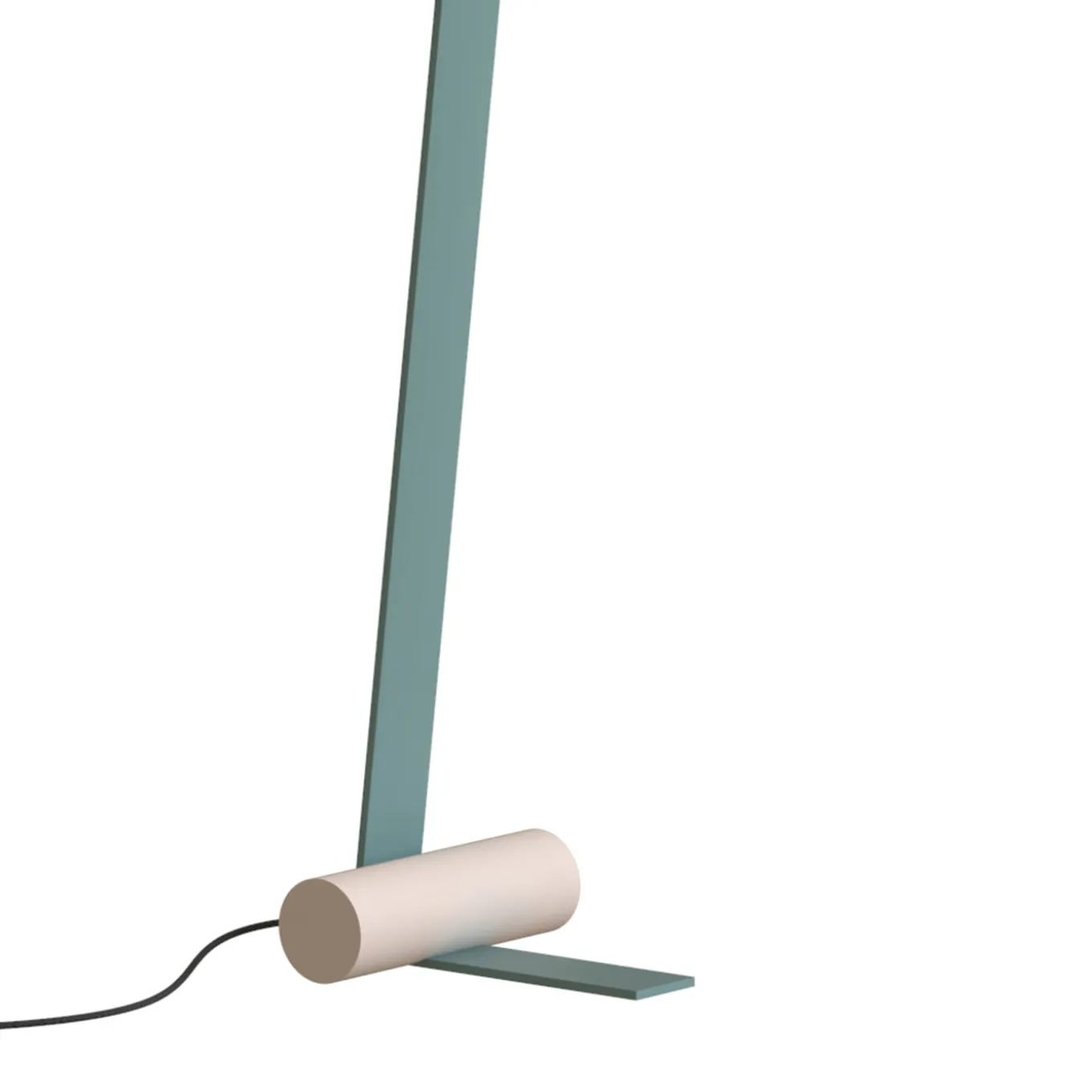 Lampada da terra Nastro verde e beige