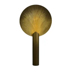 Lampada da terra Nimbo in metallo bronzeo spazzolato