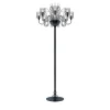 Lampada da terra Raffaello a 8 luci in vetro di Murano color grigio