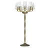 Lampada da terra Tiziano a 8 luci in vetro di Murano color Fumè