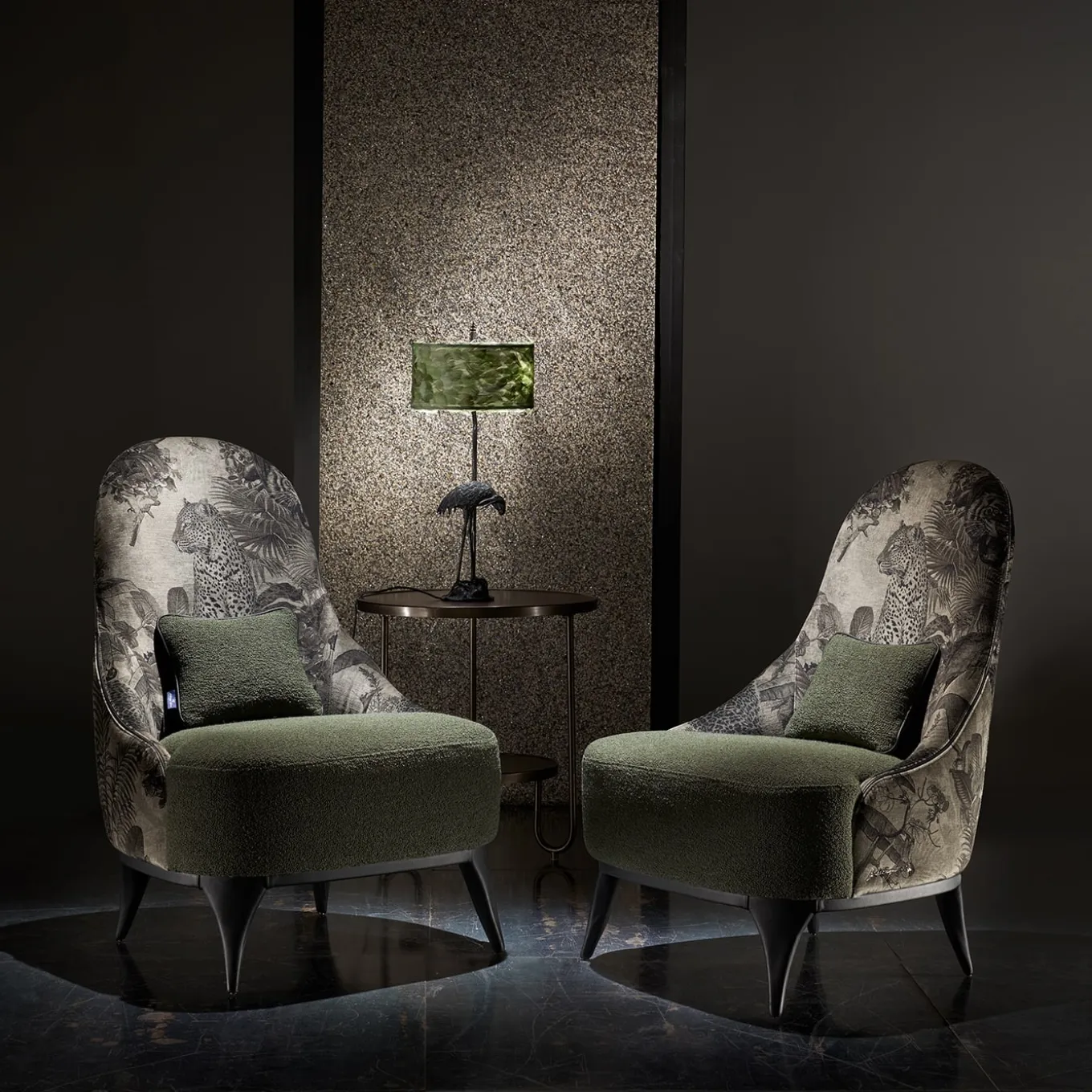 Lampada Fauna Eclettica Verde Acido di Brass Brothers & Co.