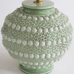 Lampada in maiolica Ortensia