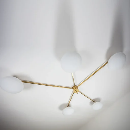 Lampada in ottone a forma di stella marina
