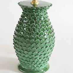 Lampada in petalo verde