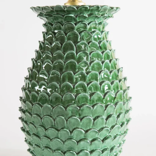 Lampada in petalo verde