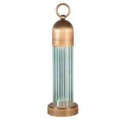 Lampada portatile JELLYFISH azzurra e bronzo di Luca Bussacchini