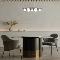 Lampadario a 9 luci argentato Balloons