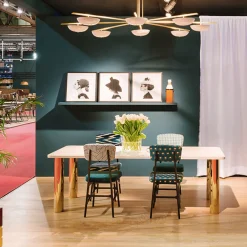 Lampadario a 8 luci Champagne di Valentina Fontana