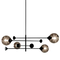 Lampadario a 4 luci in bronzo Kendama