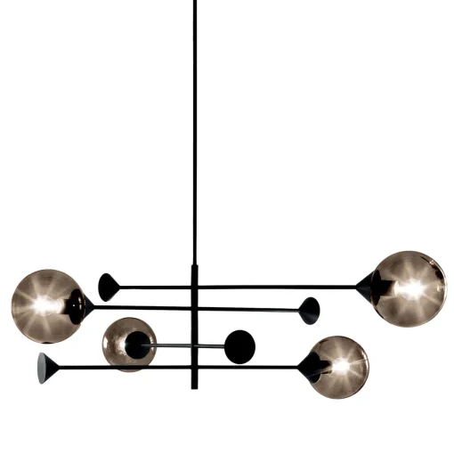 Lampadario a 4 luci in bronzo Kendama