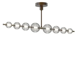 Lampadario Caravaggio a 8 Luci in Vetro di Murano Grigio
