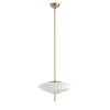 Lampadario Cosmos Anticated in ottone satinato e alabastro