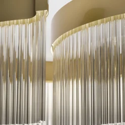 Lampadario Double C In Vetro Trasparente