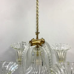 Lampadario in vetro di Murano anni '50 restaurato da Seguso
