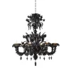 Lampadario in vetro veneziano nero Stile veneziano