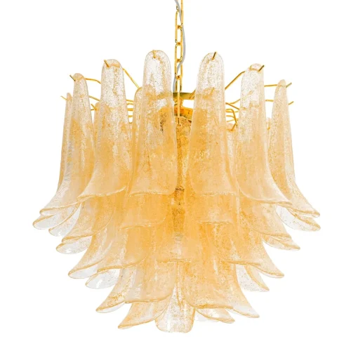 Lampadario Veneziana a 5 piani con 41 Elementi in Pulegoso Oro
