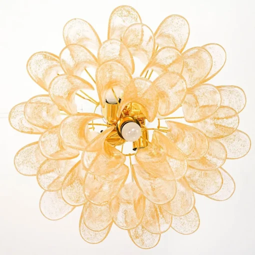 Lampadario Veneziana a 5 piani con 41 Elementi in Pulegoso Oro