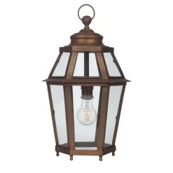 Lanterna Esagonale Clara in ottone brunito