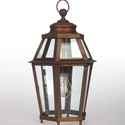 Lanterna Esagonale Clara in ottone brunito