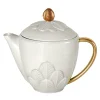 LATTIERA PAVONE - BIANCO E ORO