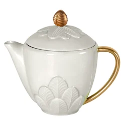 LATTIERA PAVONE - BIANCO E ORO