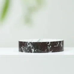 Lavabo Blessed Circle in Rosso Lepanto e Calacatta Carrara