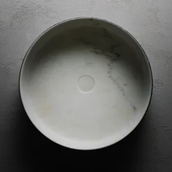 Lavabo Blessed Circle in Rosso Lepanto e Calacatta Carrara