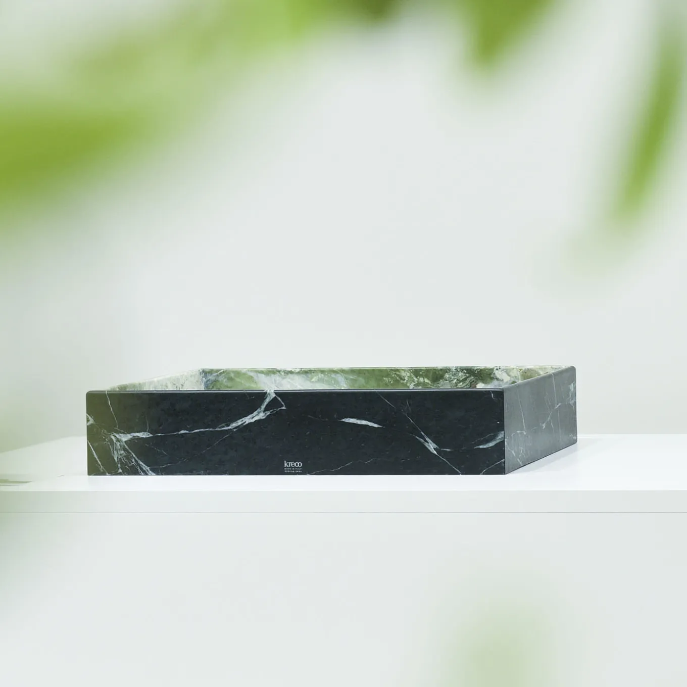 Lavabo Blessed Square in Verde Alpi e Artik Green