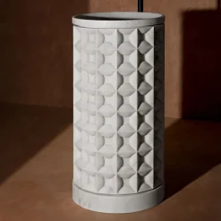 Lavabo in marmo Bianco del Re a colonna cilindrica Dawn
