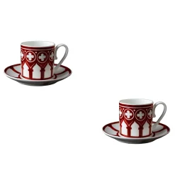 Le Loze dei Bei Palassi Set di 2 tazze da caffè con piattini