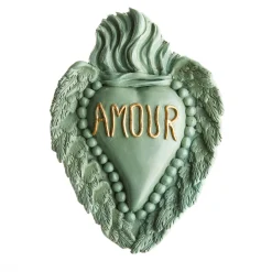 LE TEMPS DE L'AMOUR CUORE IN CERAMICA VERDE ACQUA