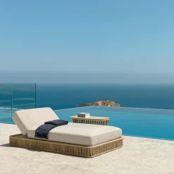 Lettino Cliff Beige di Ludovica & Roberto Palomba