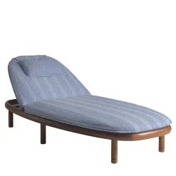Lettino da sole per esterni Iroko Azzurro