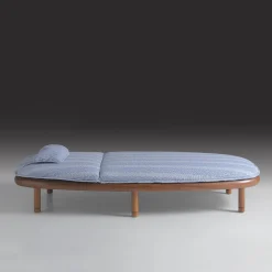 Lettino da sole per esterni Iroko Azzurro