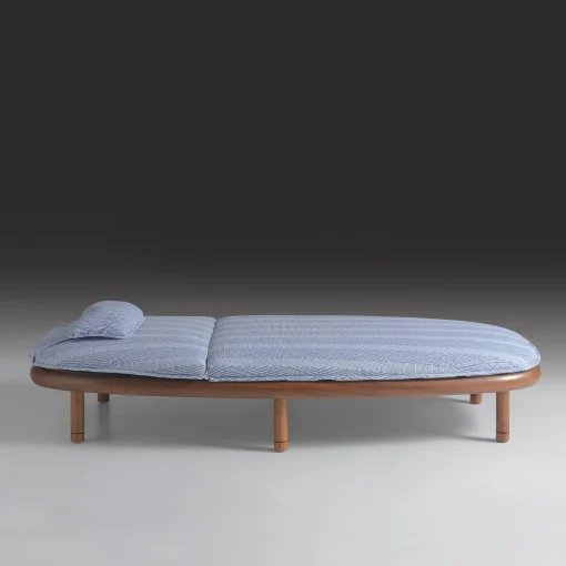 Lettino da sole per esterni Iroko Azzurro