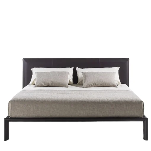 Letto in pelle Milano Brown
