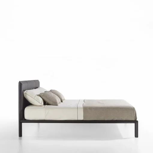 Letto in pelle Milano Brown