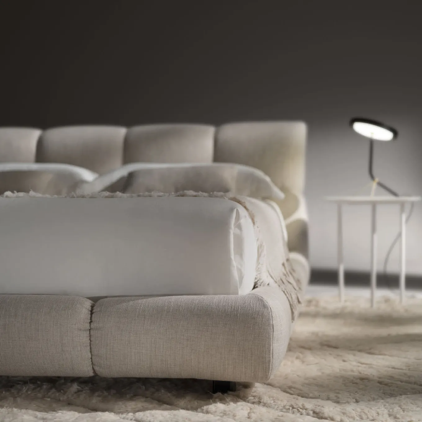 Letto Venezia in Tessuto Beige