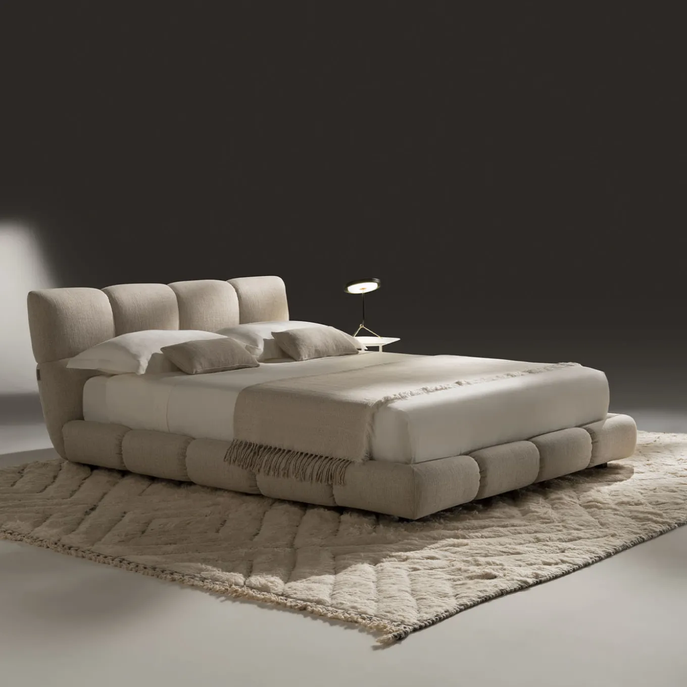 Letto Venezia in Tessuto Beige