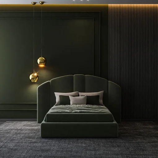 Letto Verde Modulare Imbottito Concept 01