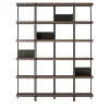 Libreria a 5 ripiani Zigzag in noce e bronzo di Konstantin Grcic