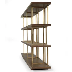 Libreria Kris in noce e ottone